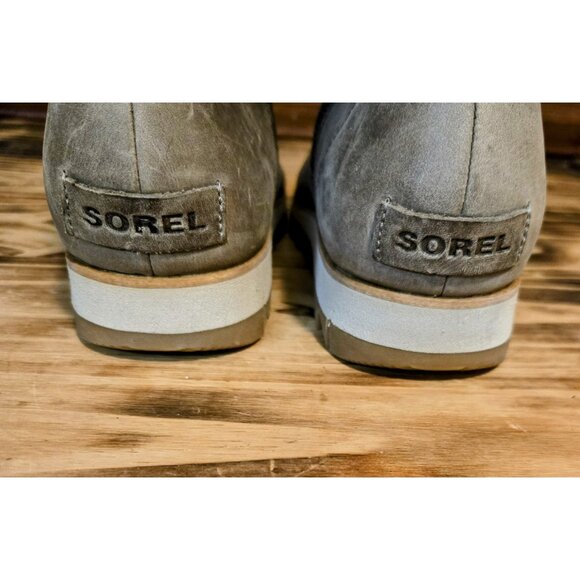 Sorel Harlow Leather Ankle Bootie Boots Womens Size 9 Waterproof Side Zip NEW - Picture 6 of 12